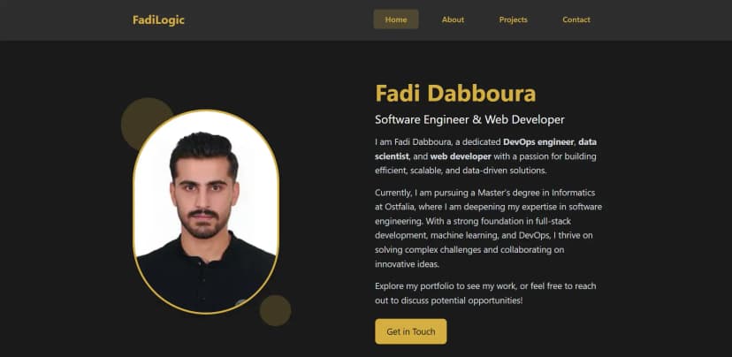 Fadi Dabboura’s Portfolio Site Screenshot